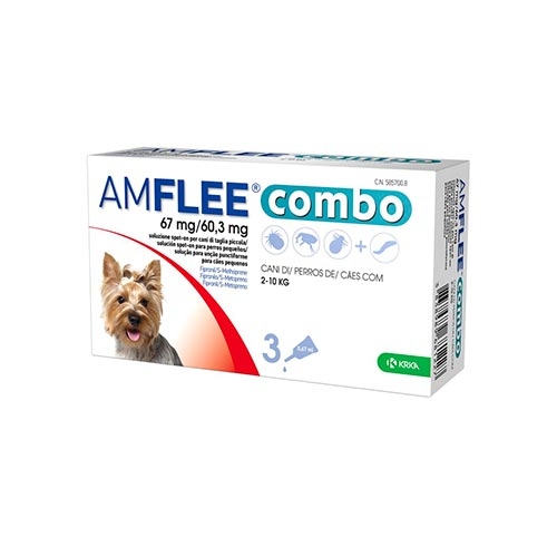 Amflee Combo Pipeta Cão 2-10kg