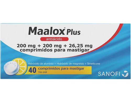 Maalox Plus 40 comp mastigar