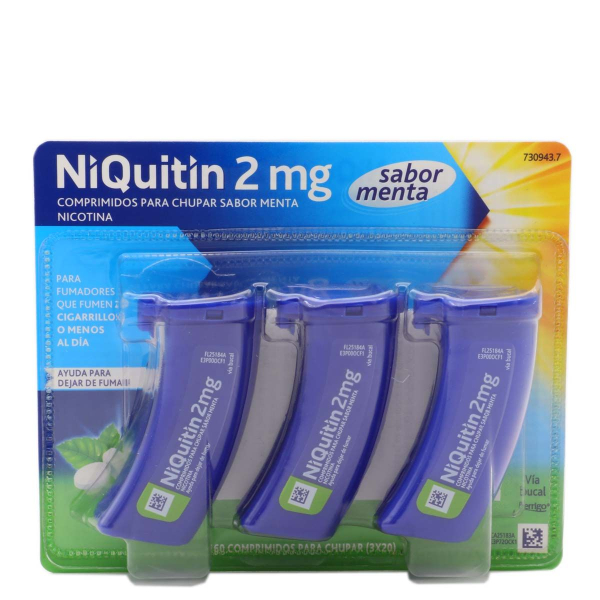 Niquitin Menta 2mg 60 comp chupar