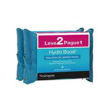 Neutrogena Hydro Boost Toalhitas de limpeza facial Pack 2=1