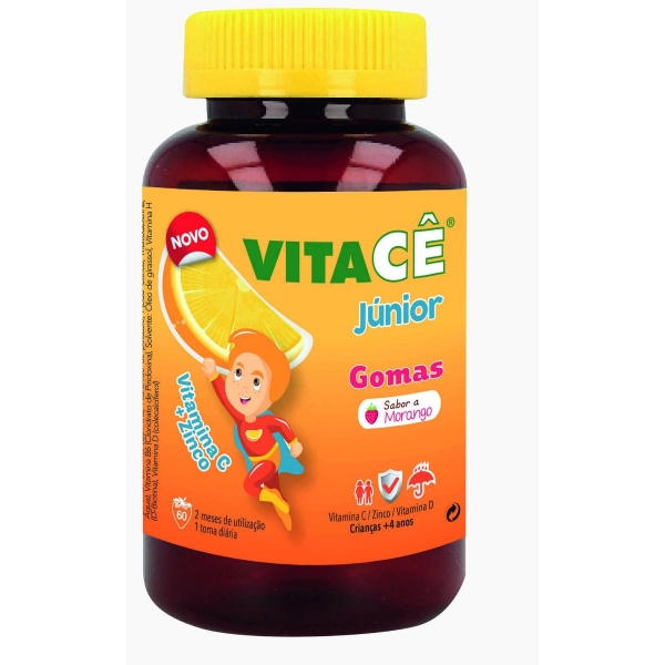 Vitacê Junior Morango 60 Gomas