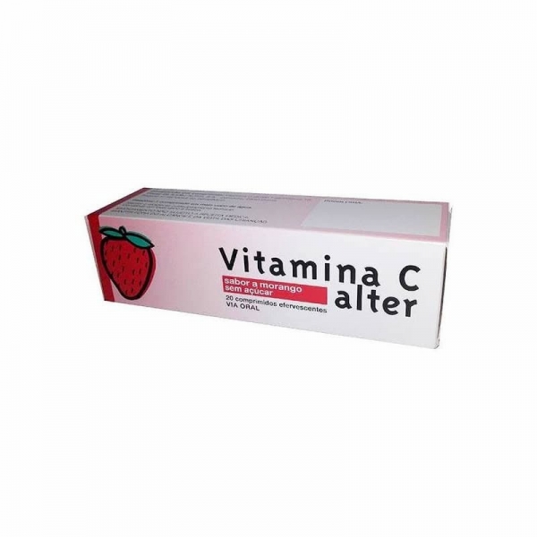 Vitamina C Alter Morango 1000mg 20 comp eferv